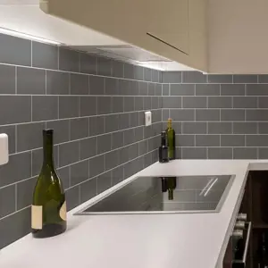 Sada samolepek na kachličky 30 ks 20x10 cm Subway Tiles Grey – Ambiance