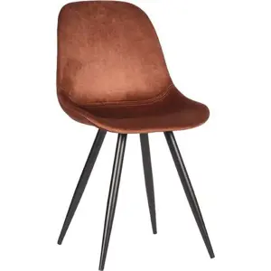 Produkt Sametové jídelní židle v cihlové barvě v sadě 2 ks Capri – LABEL51