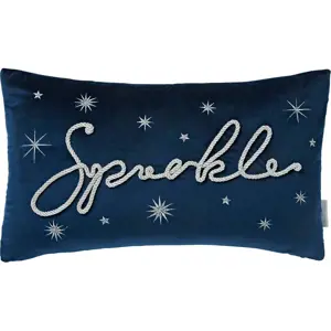 Produkt Sametový dekorační polštář s vánočním motivem 30x50 cm Sparkle – Catherine Lansfield