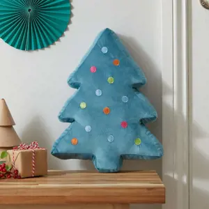 Produkt Sametový dekorační polštář s vánočním motivem 34x40 cm Christmas Tree – Catherine Lansfield