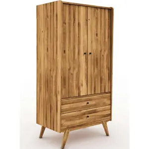 Produkt Šatní skříň z dubového dřeva 100x200 cm Retro - The Beds