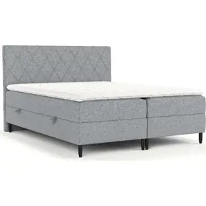 Produkt Šedá boxspring postel s úložným prostorem 140x200 cm Gwen – Maison de Rêve