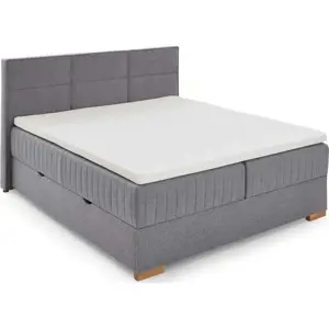 Šedá boxspring postel s úložným prostorem 160x200 cm Tambo – Meise Möbel