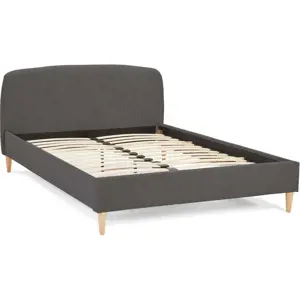 Produkt Šedá čalouněná dvoulůžková postel s roštem 140x200 cm Drome - Kokoon