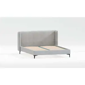 Produkt Šedá čalouněná dvoulůžková postel s roštem 160x200 cm Basti – Ropez