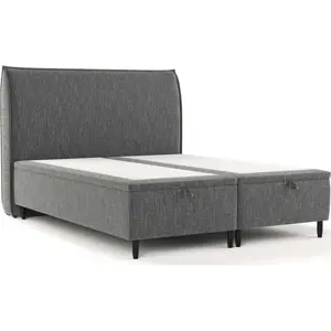 Produkt Šedá čalouněná dvoulůžková postel s úložným prostorem 140x200 cm Pearl – Maison de Rêve