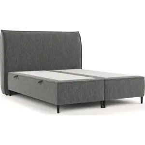 Produkt Šedá čalouněná dvoulůžková postel s úložným prostorem 160x200 cm Draco – Maison de Rêve