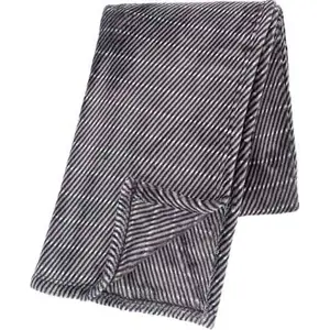 Produkt Šedá deka z mikroplyše Tiseco Home Studio Stripes, 130 x 180 cm