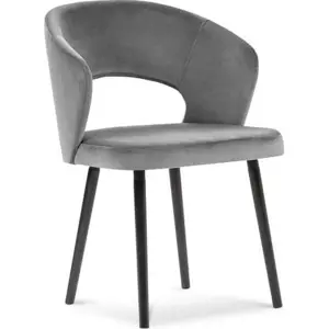 Produkt Šedá jídelní židle se sametovým potahem Windsor & Co Sofas Elpis