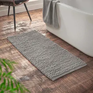 Produkt Šedá koupelnová předložka 50x120 cm Aspen Bobble – Bianca