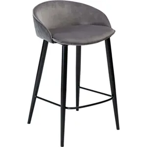 Produkt Šedá sametová barová židle 80 cm Dual – DAN-FORM Denmark