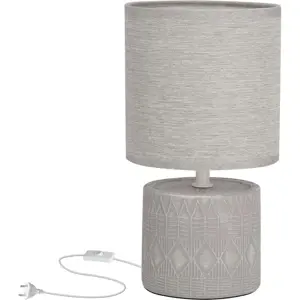 Produkt Šedá stolní lampa s textilním stínidlem (výška 26 cm) Dina – Candellux Lighting