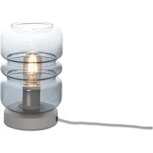 Produkt Šedá stolní lampa se skleněným stínidlem (výška 23 cm) Verona – it's about RoMi