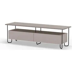 Šedo-béžový TV stolek 150x45 cm Dilly – Marckeric