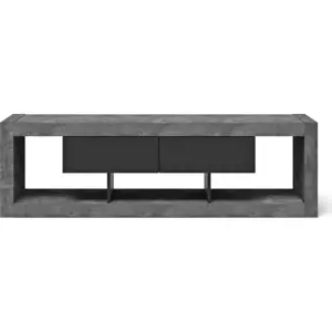 Produkt Šedo-černý TV stolek v dekoru betonu 175x52 cm Nara – TemaHome