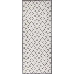 Šedo-krémový venkovní koberec NORTHRUGS Malaga, 80 x 350 cm