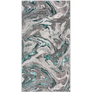 Šedo-tyrkysový koberec 120x170 cm Marbled – Flair Rugs