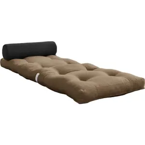 Produkt Šedohnědá futonová matrace 70x200 cm Wrap Mocca/Dark Grey – Karup Design