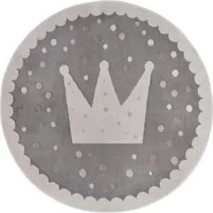 Šedý dětský koberec ø 140 cm Crown – Hanse Home