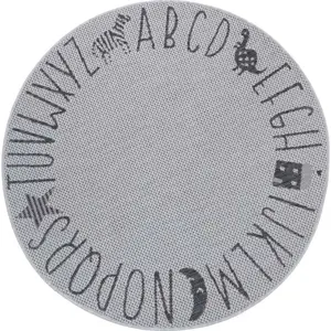 Produkt Šedý dětský koberec Ragami Letters, ø 160 cm