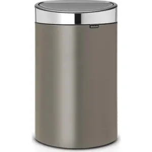 Šedý dotykový ocelový odpadkový koš 40 l Touch Bin – Brabantia