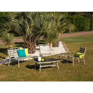 Produkt Šedý hliníkový zahradní lounge set pro 4 Spring - Ezeis