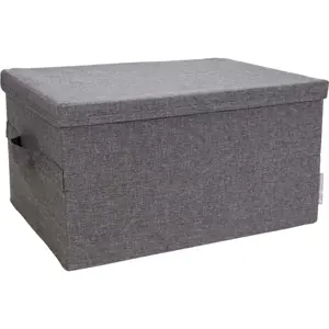 Produkt Šedý látkový úložný box s víkem 34x45x25 cm Soft Storage – Bigso Box of Sweden