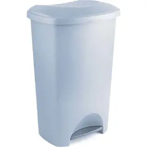 Šedý pedálový odpadkový koš z recyklovaného plastu Addis Eco Range, 50 l