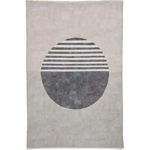 Šedý pratelný běhoun s příměsí bavlny 60x170 cm Whisper – Think Rugs