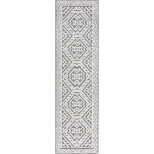 Šedý pratelný běhoun z žinylky 60x240 cm Jaipur – Flair Rugs