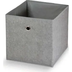 Šedý úložný box Domopak Stone, 32 x 32 cm