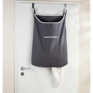 Šedý závěsný koš na prádlo Wenko Door Laundry, 65 l