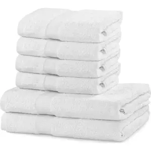 Produkt Set 2 bavlněných bílých osušek a 4 ručníků DecoKing Marina