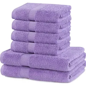 Produkt Set 2 bavlněných světle fialových osušek a 4 ručníků DecoKing Marina