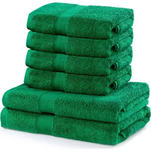 Produkt Set 2 bavlněných zelených osušek a 4 ručníků DecoKing Marina