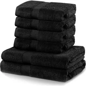 Produkt Set 2 černých osušek a 4 ručníků DecoKing Marina