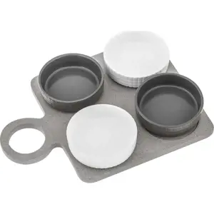 Produkt Set 4 servírovacích misek s podnosem Villa Altachiara Yin&Yang, 29 x 21,5 cm