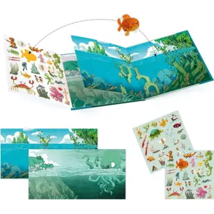 Produkt Set knihy s přemístitelnými samolepkami Djeco Sea Sticker Story
