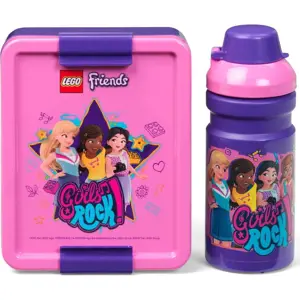 Set láhve na vodu a boxu na svačinu LEGO® Friends Girls Rock