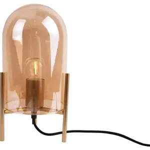 Skleněná stolní lampa ve zlaté barvě Leitmotiv Glass Bell