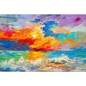 Skleněný obraz 100x70 cm Abstract Sunset – Wallity