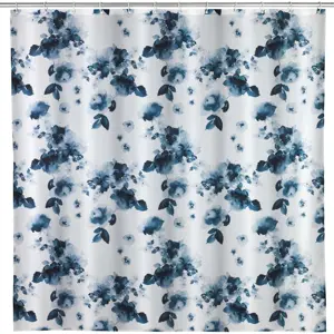 Produkt Sprchový závěs s protiplísňovým povrchem Wenko Rose Bleu, 200 x 180 cm