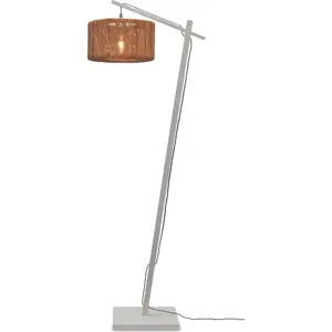 Stojací lampa se stínidlem z juty v bílo-přírodní barvě (výška 150 cm) Iguazu – Good&Mojo