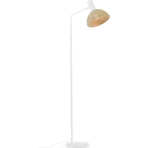 Stojací lampa v přírodní barvě s ratanovým stínidlem (výška 157 cm) Damila – Kave Home