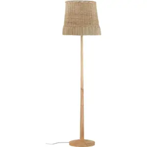 Produkt Stojací lampa v přírodní barvě s ratanovým stínidlem (výška 160 cm) Kakasi – Bloomingville