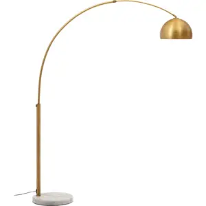 Produkt Stojací lampa ve zlaté barvě s kovovým stínidlem (výška 185 cm) Madali – Kave Home