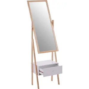 Stojací zrcadlo s dřevěným rámem 45x160 cm Rostok – Premier Housewares