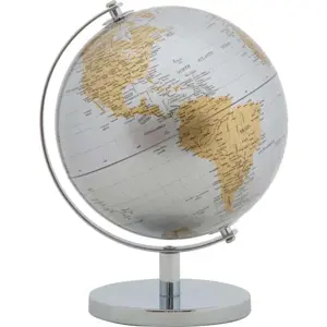 Produkt Stolní dekorace ve stříbrno-zlaté barvě Mauro Ferretti Globe, výška 28 cm