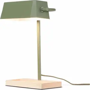 Stolní lampa s kovovým stínidlem v zeleno-přírodní barvě (výška 40 cm) Cambridge – it's about RoMi