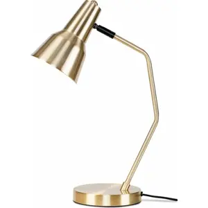 Stolní lampa s kovovým stínidlem ve zlaté barvě (výška 44 cm) Valencia – it's about RoMi